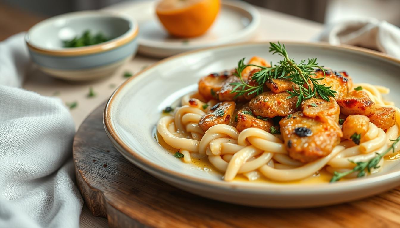 Seasonal meal prepared in a home kitchen